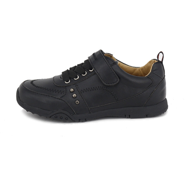 CHOOZII Bulk Wholesale Kids Black Leather Shoes Boys Back to School Student School Shoes for Children