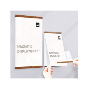 A4 Letter Size Magnetic Self Adhesive Acrylic Business Poster Picture Photo Certificate Document Display Frame Sign Holder Frame