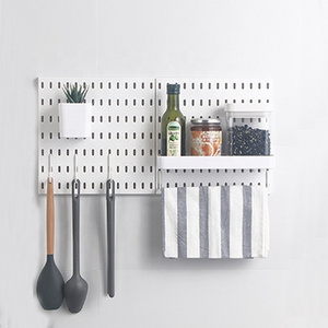 DIY Free Combination Pegboard Dish Rack Kit Pegboard Hole Board for Wall Organizer Tools Crafts Organization Ornaments Display