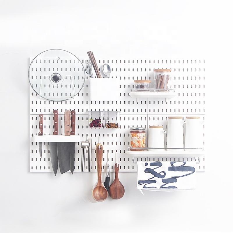 DIY Free Combination Pegboard Dish Rack Kit Pegboard Hole Board for Wall Organizer Tools Crafts Organization Ornaments Display