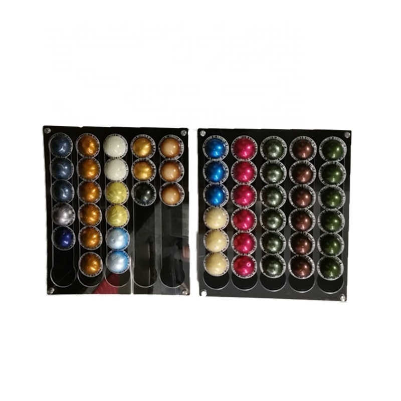 2022 New Coffee Capsule Cafe Pod Holder Storage Drawer Coffee Capsules Organizer For 24pcs Nespresso Capsules Rack Holder Shelf