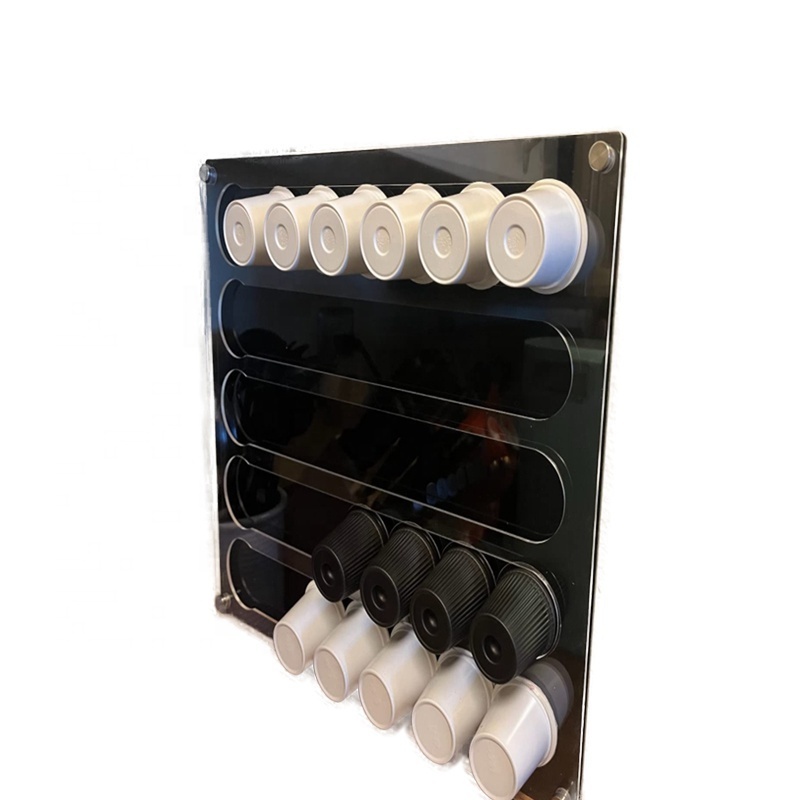 2022 New Coffee Capsule Cafe Pod Holder Storage Drawer Coffee Capsules Organizer For 24pcs Nespresso Capsules Rack Holder Shelf