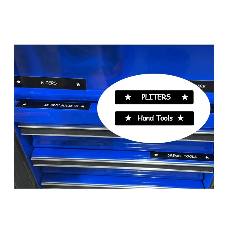 Custom Tool Box Organizational Magnetic Labels for Steel Tool Chest, Drawer Labels for Organize Boxes, Drawers Cabinets