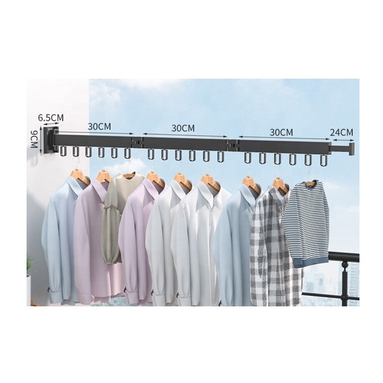 Retractable expandable collapsible Wall Mount tripod laundry clothes drying rack clothes foldable For Laundry