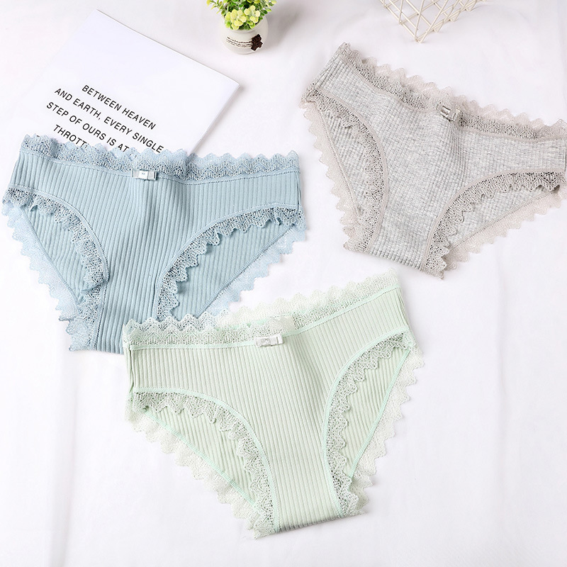 R10843S Japanese hot sale lace-edged cotton student cute girl teen girls sexy lingerie panty briefs