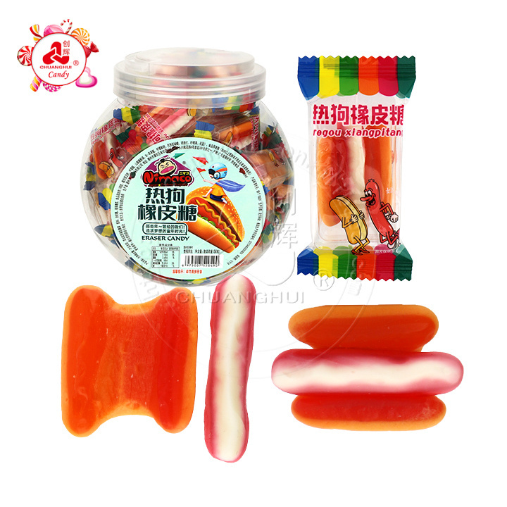 HALAL mini hotdog shaped jelly gumdrop soft gummy candy