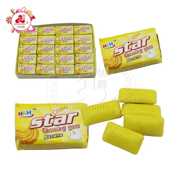 5 Pieces Banana Flavor Star Chewing Gum