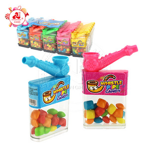 Funny Tobacco Pipe shape bubble gum whistle candy toy