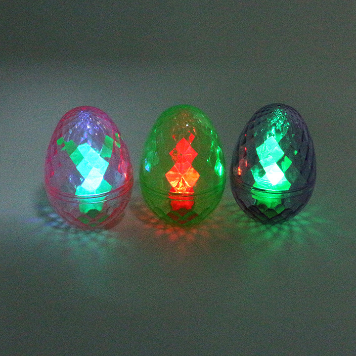 LED Light up crystal transparent surprise egg toy candy