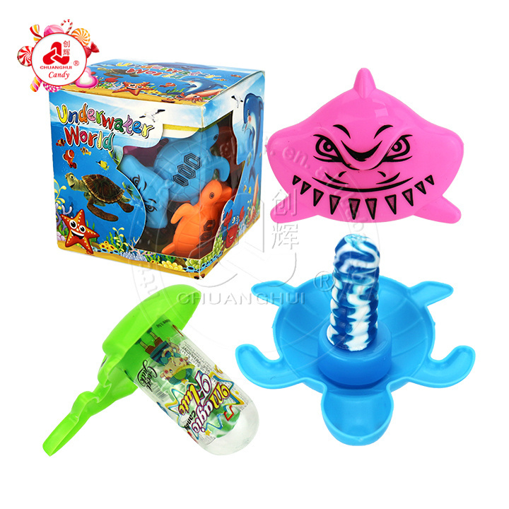 Marine World cartoon animal shaped nipple lollipop toy candy