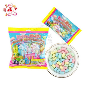 Colorful mini chalk shape marshmallow candy in bag