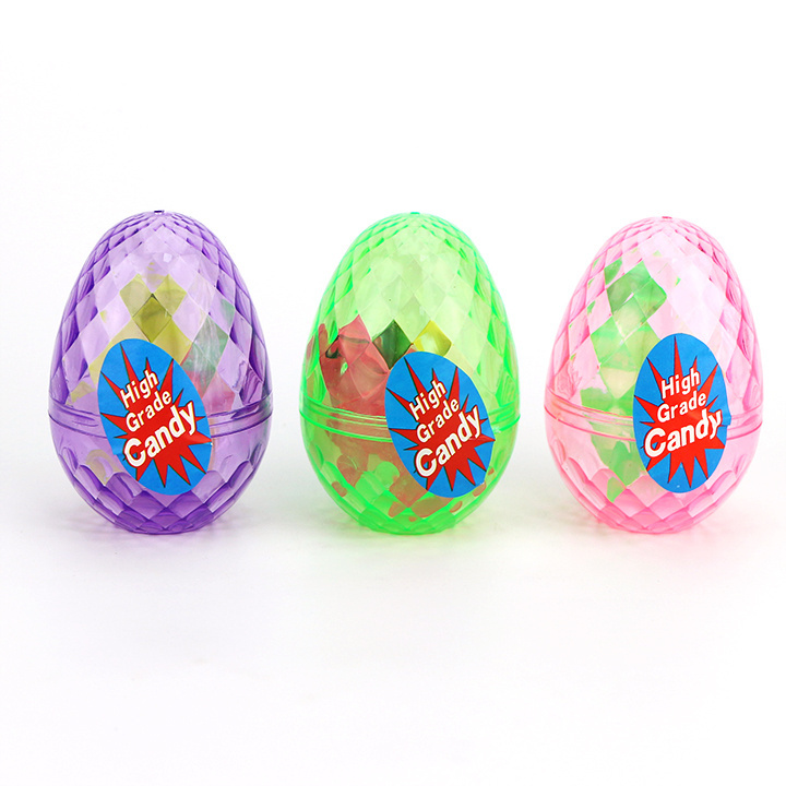 LED Light up crystal transparent surprise egg toy candy