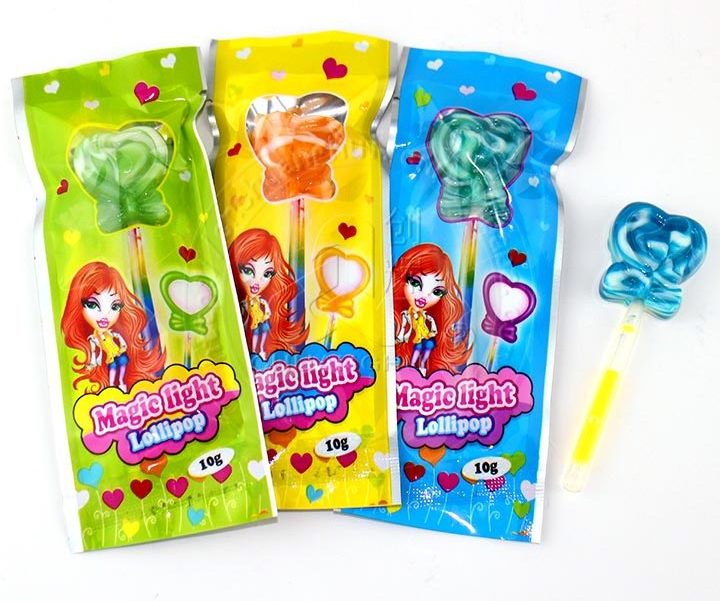 Heart shaped light glow stick magic light lollipop