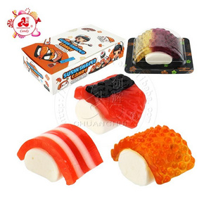 Japanese snacks Sushi fruit flavors assorted sushi soft gummy candy with marshmallows