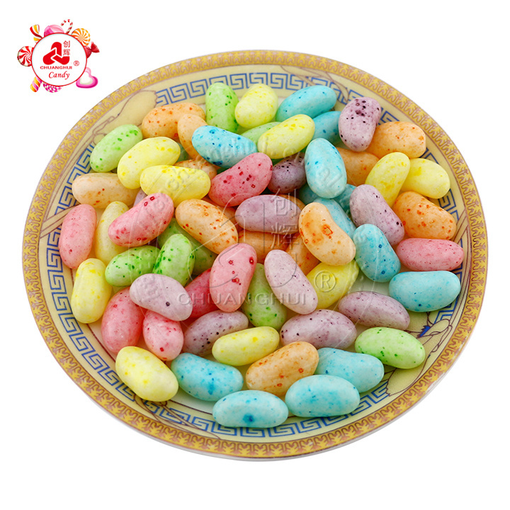 Bulk high quality Colored fruit gummy Salad Jelly Bean/Colored dots jelly beans