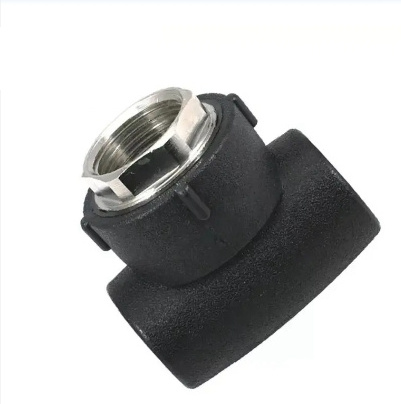 HDPE Socket Fusion Fittings Female Tee PE100 For Industrial Liquids Transportation female thread tee