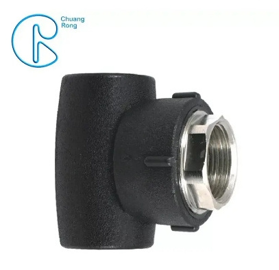 HDPE Socket Fusion Fittings Female Tee PE100 For Industrial Liquids Transportation female thread tee