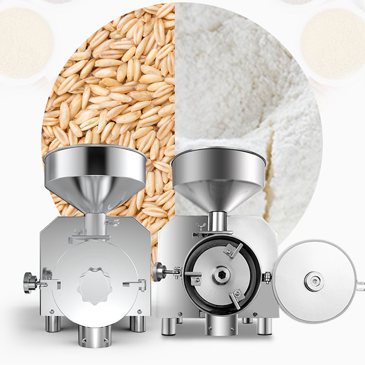 Commercial large stainless steel high-efficient suger corn nut grinder flour mill machine