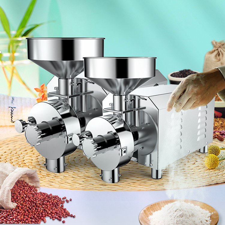 Commercial large stainless steel high-efficient suger corn nut grinder flour mill machine