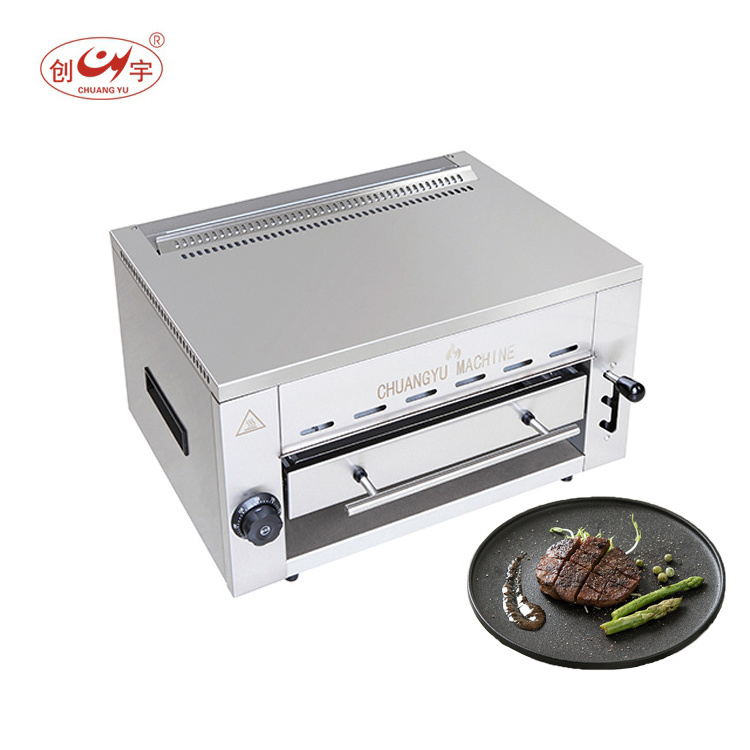 Smokeless outdoor beef steak barbecue gas burners grill machine