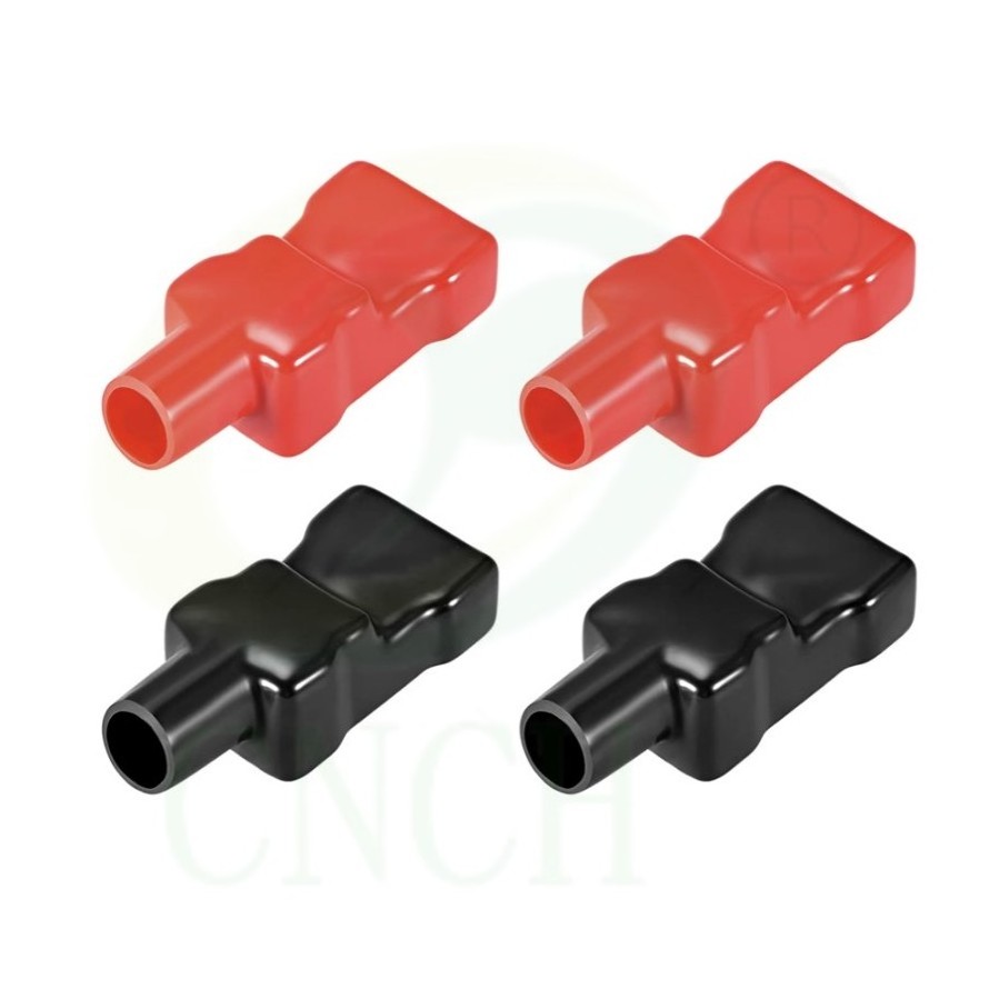 Flexible Battery Terminal Insulating Red Black Rubber Protector Cover for 18mm Cable