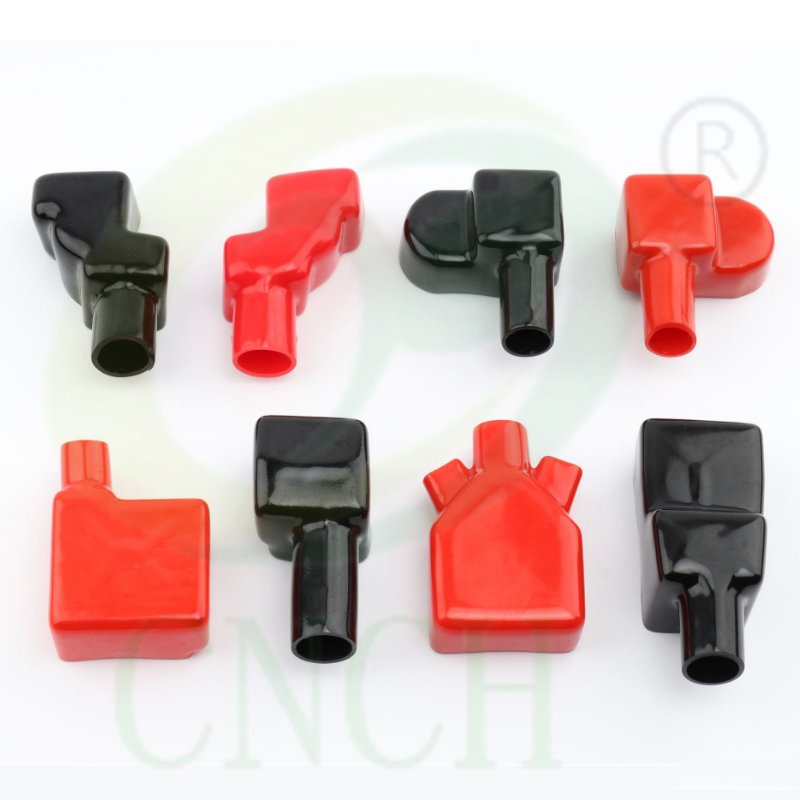 Flexible Battery Terminal Insulating Red Black Rubber Protector Cover for 18mm Cable