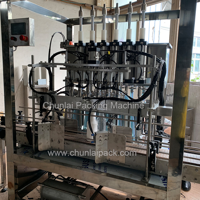 Milk Water Juice Chocolate Beverage Liquid Flow Gravity Linear Pressure Bottle Filling Machine