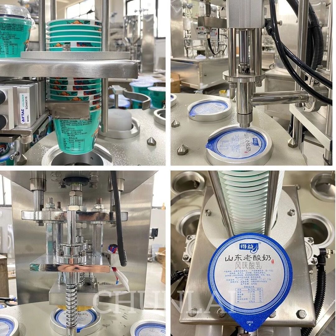 Packaging yogurt cup filling sealing machine