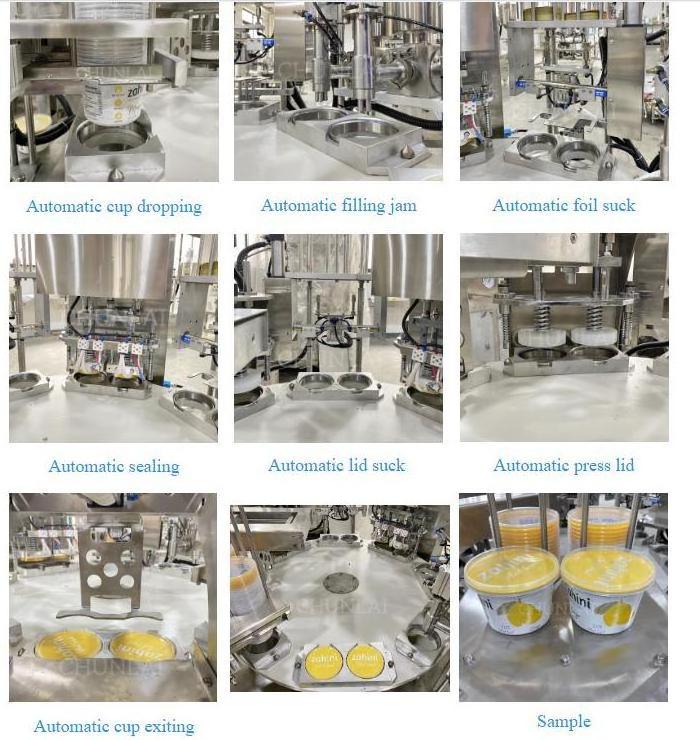 Automatic Milk Tea/Yogurt Packaging Machine Popping Boba Cup Filling Sealing Machine