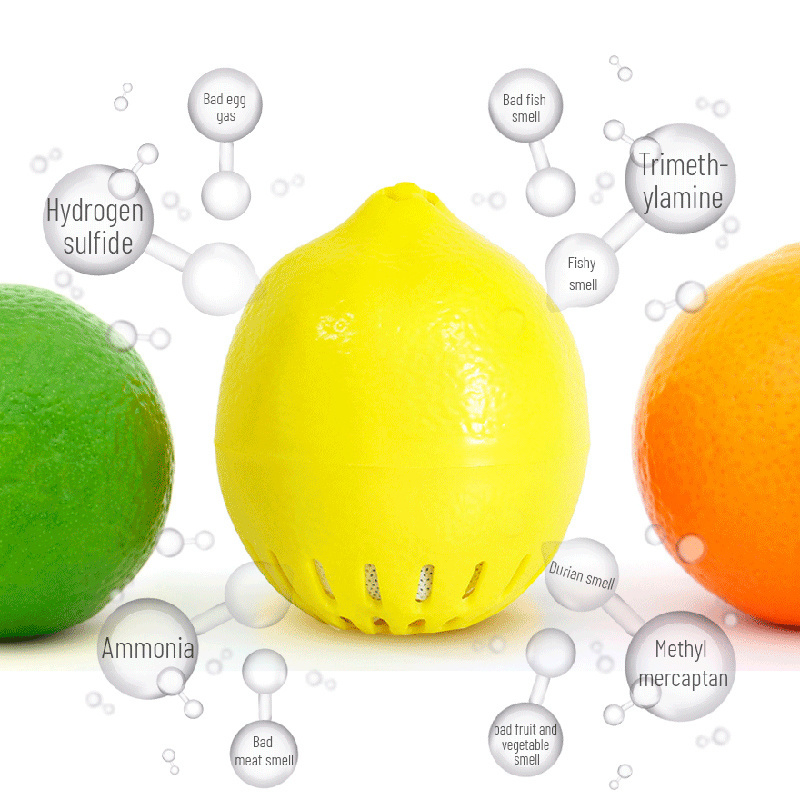 Mini refrigerator deodorizer keep fridge fresh freezer ball Lemon Shape 100g