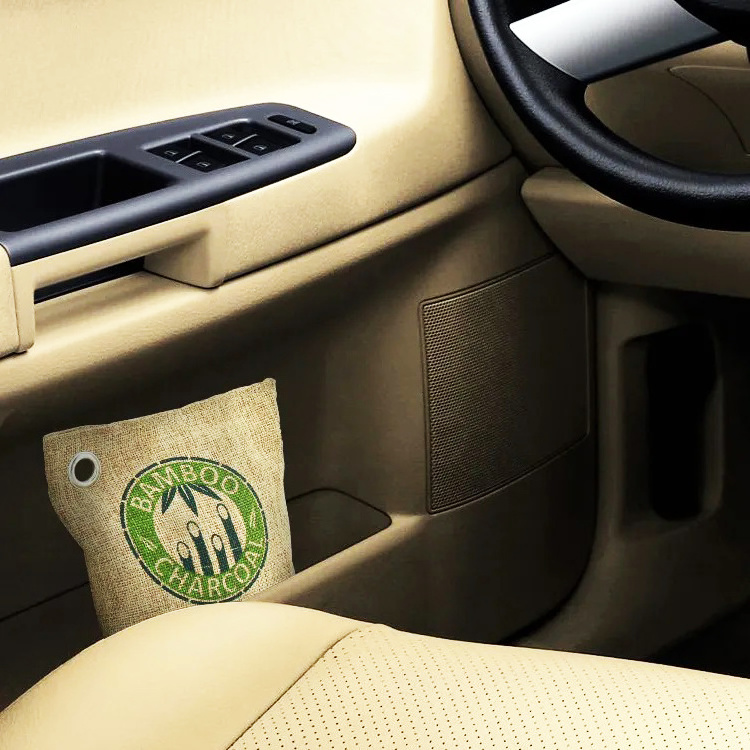 Auto Air Purifying Bamboo Charcoal Bag 100% Natural Bamboo Charcoal Bag/ Air Freshener to Remove Smell in Car Solid