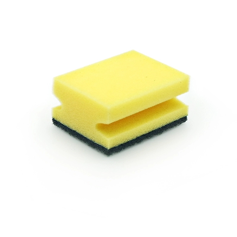 Kitchen Cleaning Sponge Double Side Dishwashing Sponges Scouring Pads Yellow And Green Sponge Scrubber Kitchen Cleaning Brush