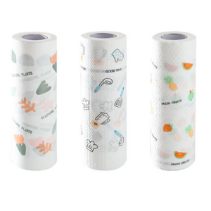 Lazy Rag Washable  Roll Towel  With Paper Rack Disposable Dish Paper Tissue Wipes Towel Cloth