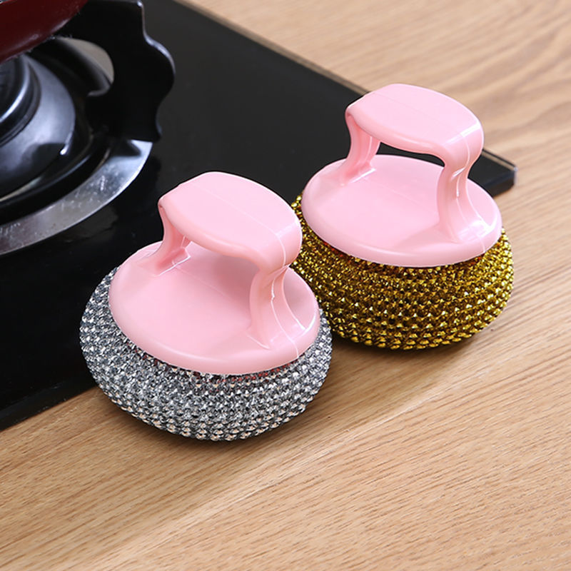 Kitchen brush pot and dishwasher removable oil-free cleaning ball brush