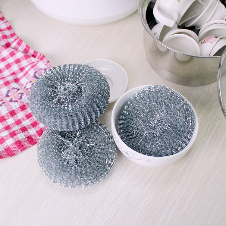 Stainless Steel Wool Scrubber Dish Pots Pans Stainless Steel Sponges Scourer Set Metal Scouring Pads for Kitchen Sinks Cleaning