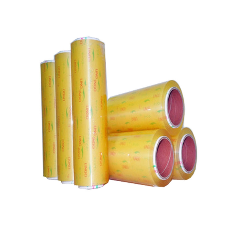 PVC Vinyl Film Roll Food Grade Plastic Wrap Microwave-safe Clear Plastic Film Self-adhesive Airtight Packing Shrink Wrap Film