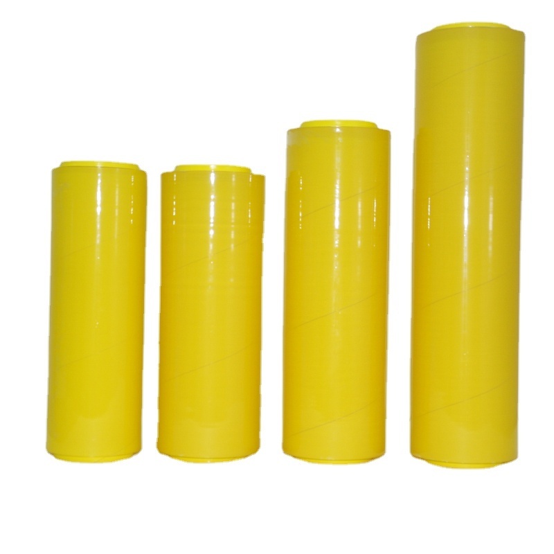 PVC Vinyl Film Roll Food Grade Plastic Wrap Microwave-safe Clear Plastic Film Self-adhesive Airtight Packing Shrink Wrap Film