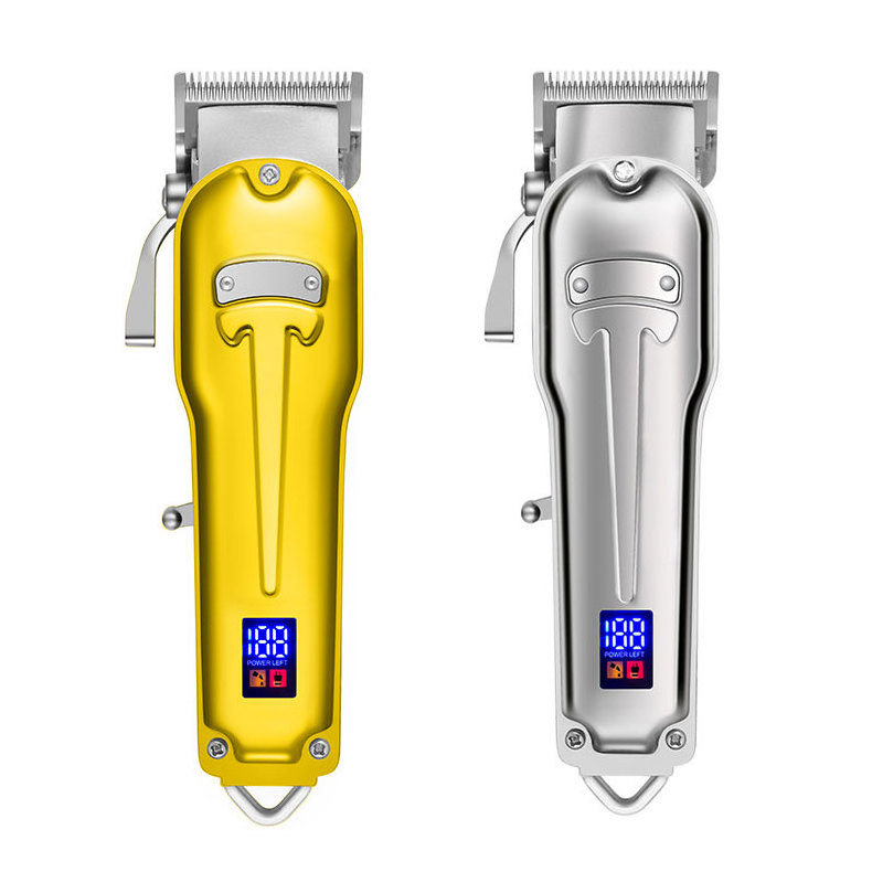 New Barber All-Metal Design Trimmer Men Barber Clipper Electric Hair Clipper Cordless Metal Hair Clipper