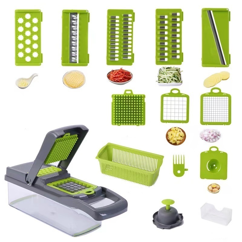 2022 in stock hot selling vegetable chopper 13 in 1 manual  vegetable pro onion chopper dicer veggie slicer