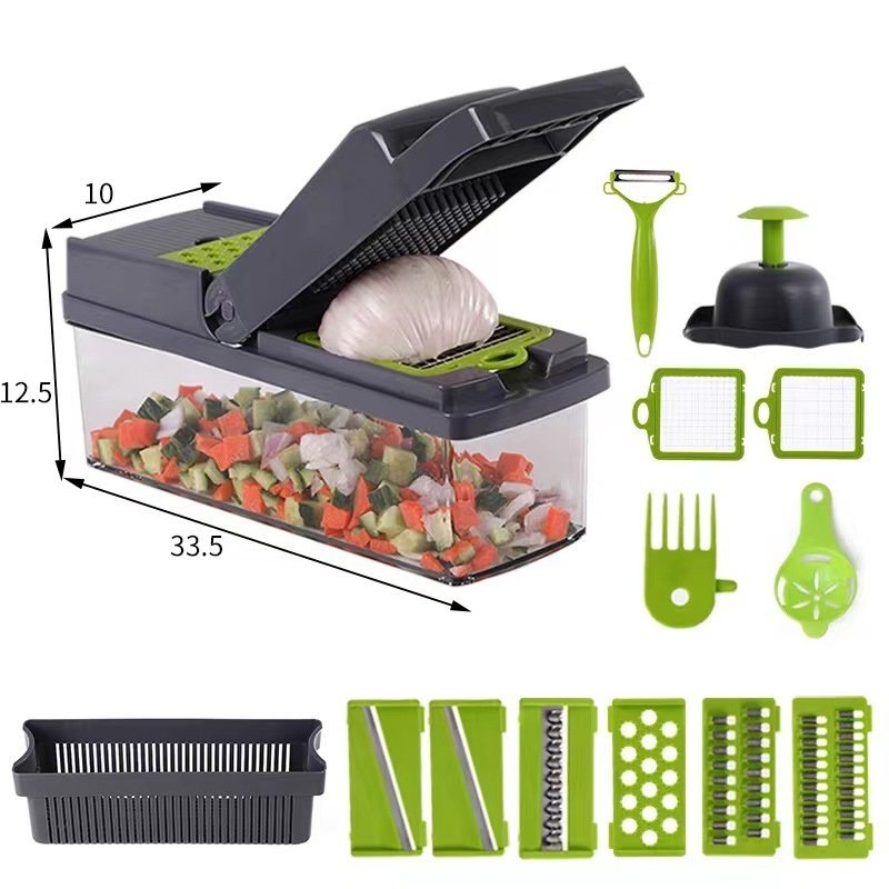 2022 in stock hot selling vegetable chopper 13 in 1 manual  vegetable pro onion chopper dicer veggie slicer