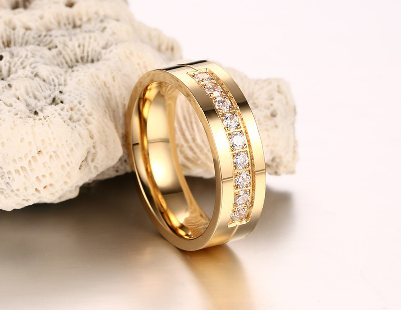 Original Factory Ladies Diamond 18k Gold Lovers Rings Jewelry Women For Gift Wedding Ring