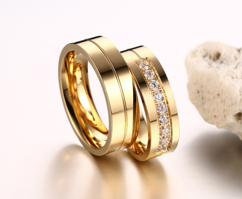 Original Factory Ladies Diamond 18k Gold Lovers Rings Jewelry Women For Gift Wedding Ring