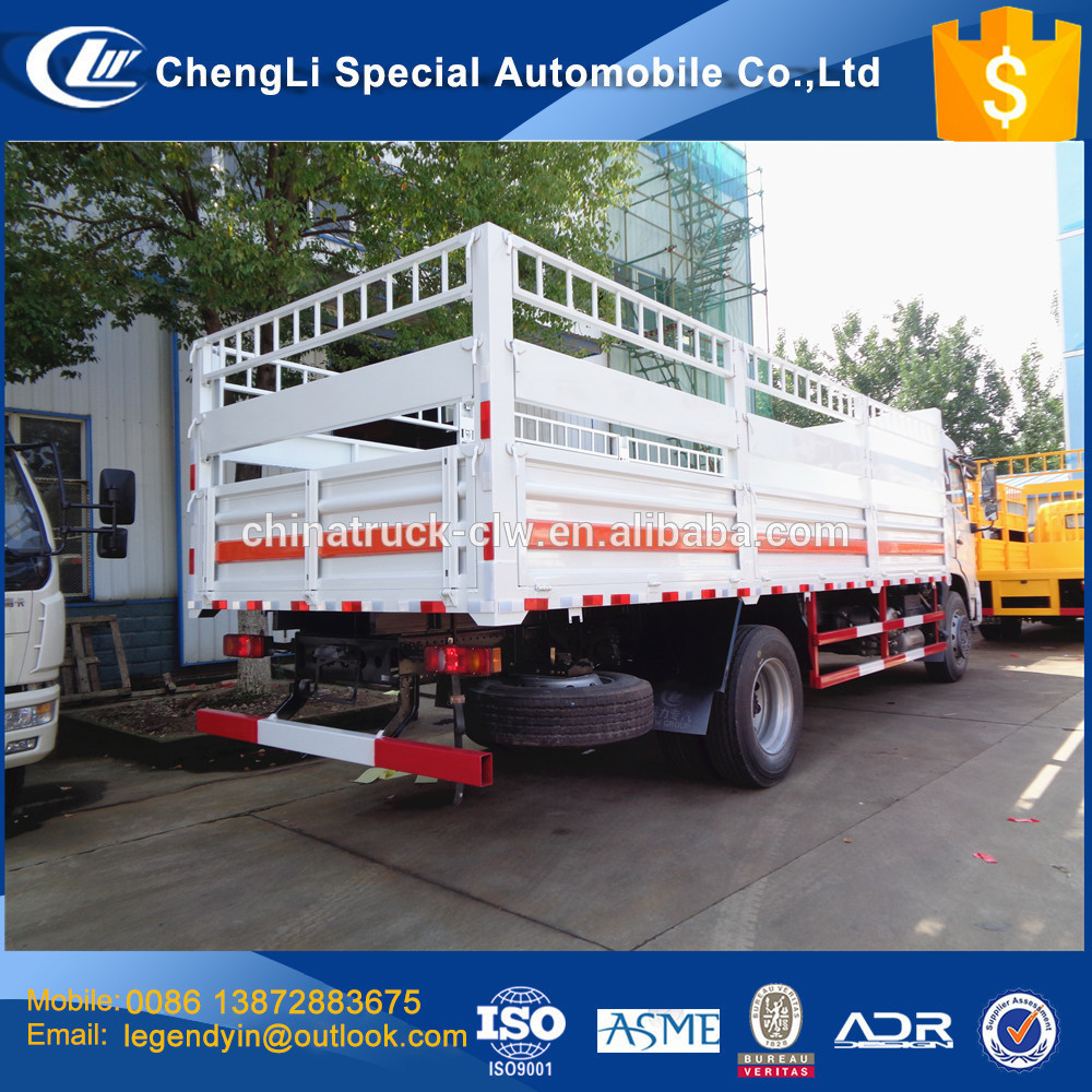 Special use dangerous goods 10 tons load gas cylinder transport truck fence cargo truck for sale