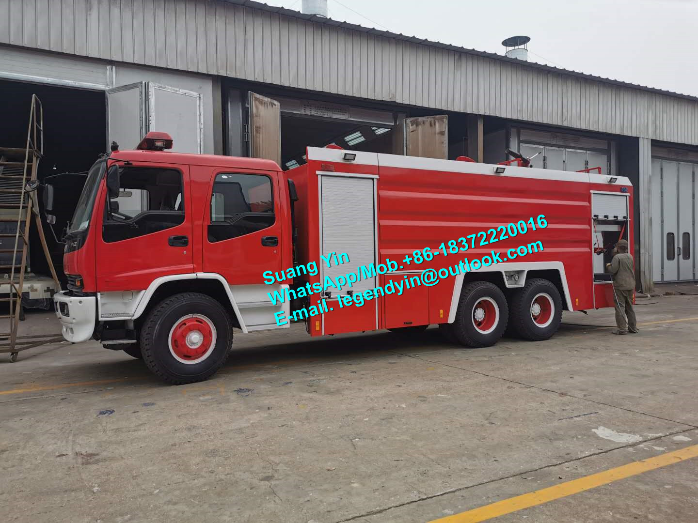 Japan ISUZU FVZ 6x4 water foam fire engine truck for sale