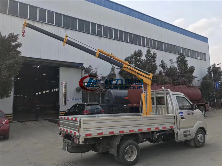 1 tons 1.3 tons 1.8ton mini light truck mounted crane pickup car crane 4 section folding boom