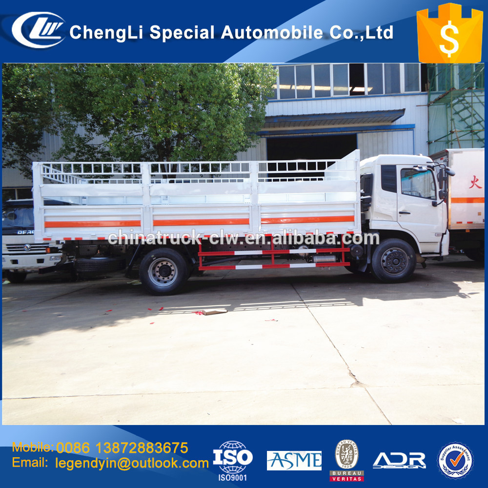 Special use dangerous goods 10 tons load gas cylinder transport truck fence cargo truck for sale