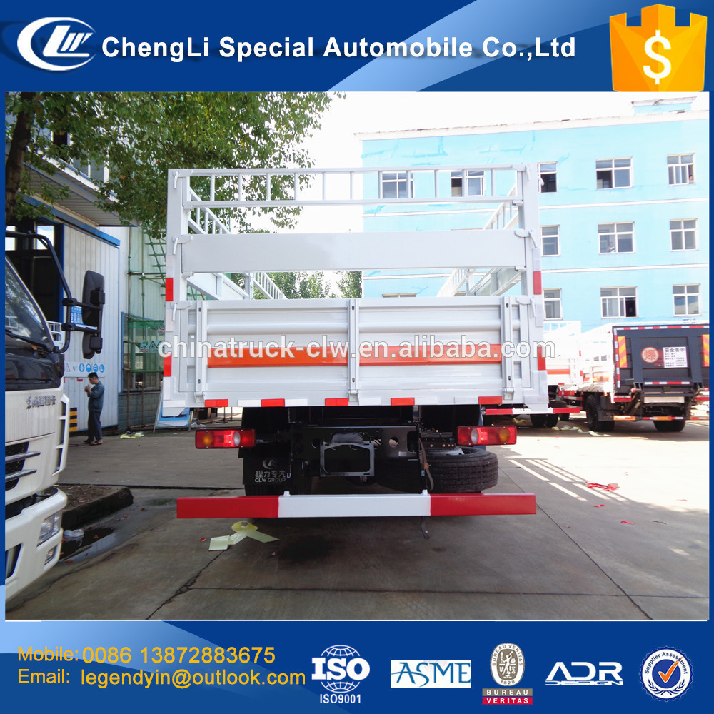 Special use dangerous goods 10 tons load gas cylinder transport truck fence cargo truck for sale