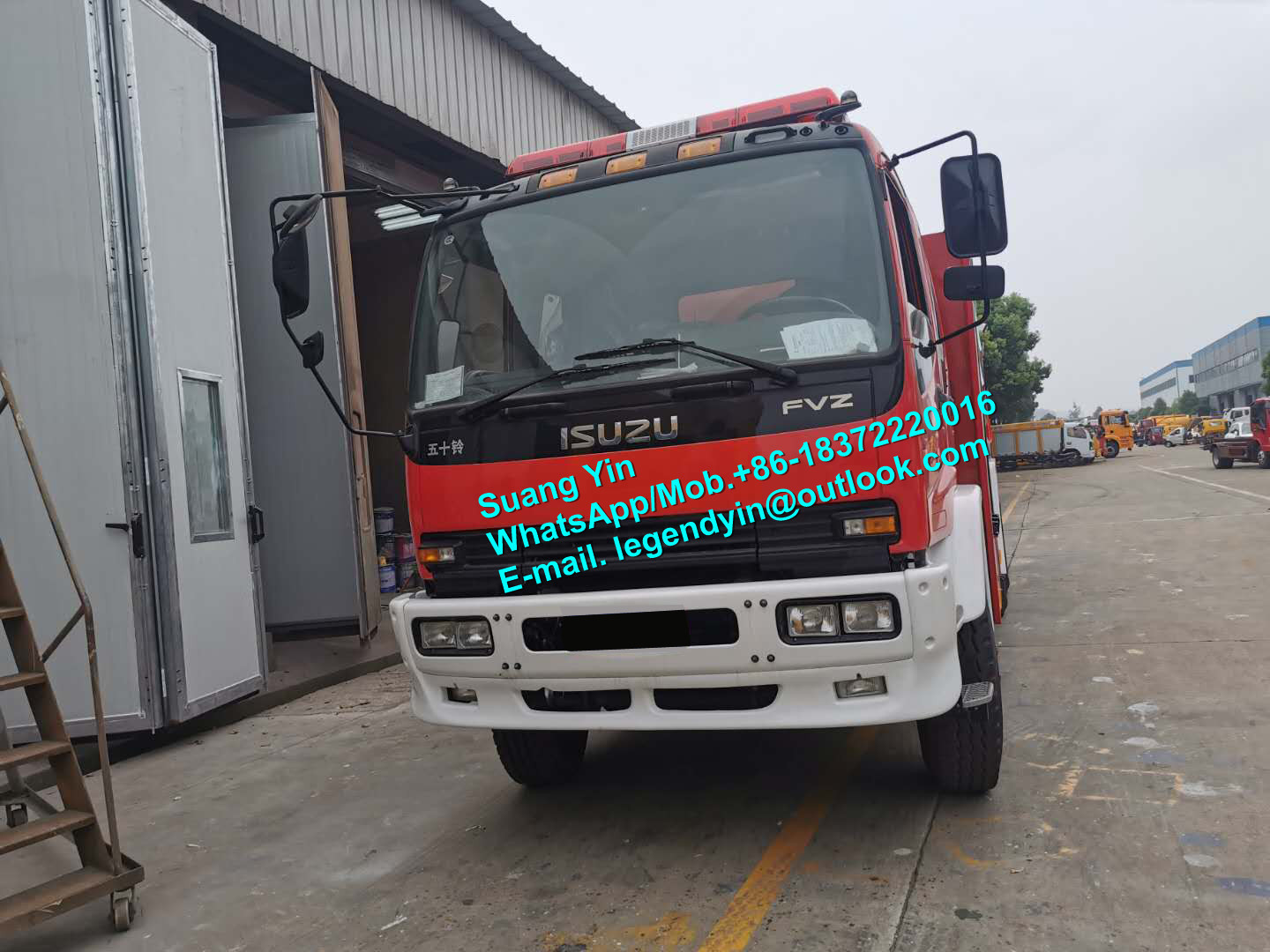 Japan ISUZU FVZ 6x4 water foam fire engine truck for sale