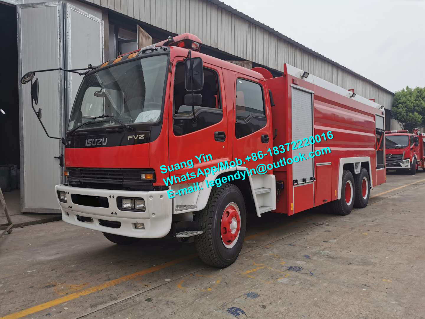 Japan ISUZU FVZ 6x4 water foam fire engine truck for sale