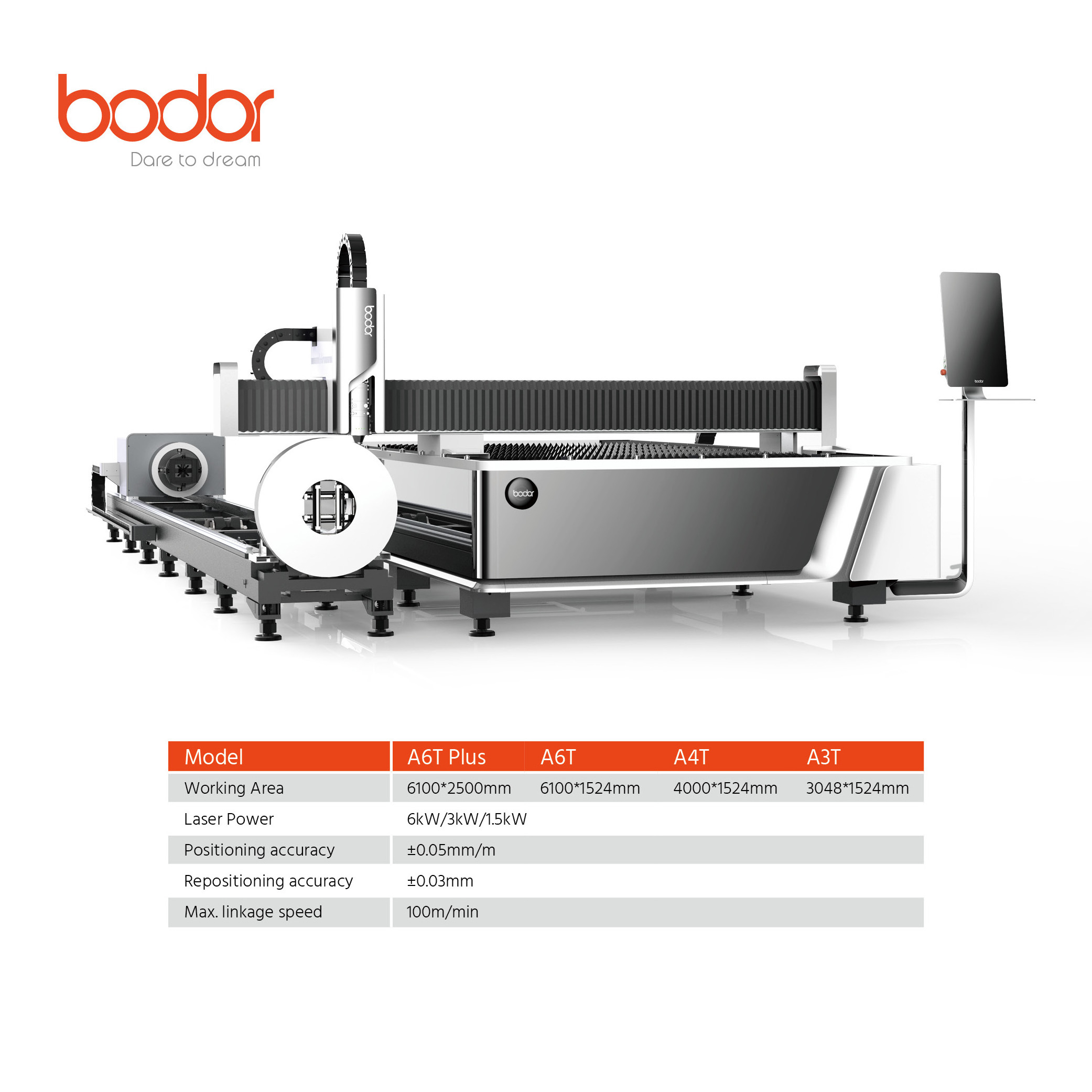 Bodor Economical AT Series Stamping and laser cutting system CNC die punching machine board and tube fiber laser cutting machine